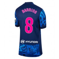 Maglia Calcio Atletico Madrid Pablo Barrios #8 Terza Divisa Donna 2024-25 Manica Corta